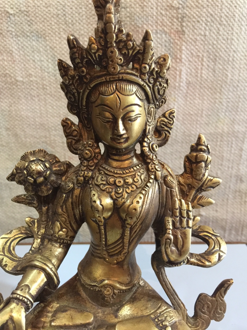 Nepalese Buddhist White Tara / Dolma Statue