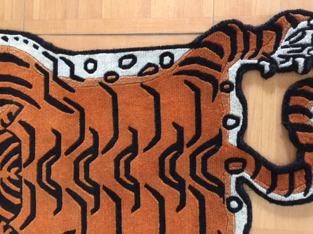 Tibetan 100 Knot Handmade Tiger Rug/carpet