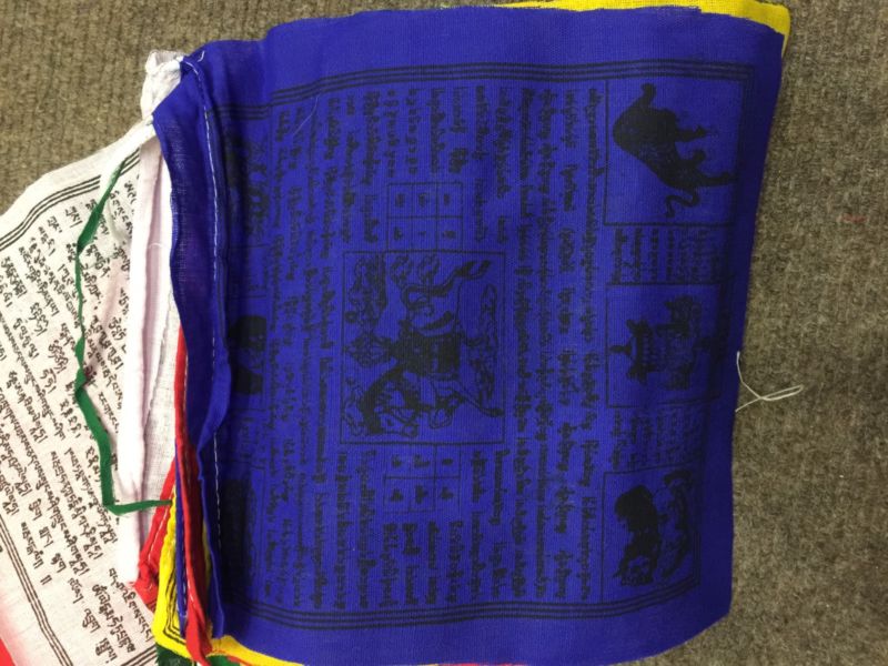 Tibetan Buddhist Pure Cotton Prayer Flag / 25 Leaves Large Size Flags