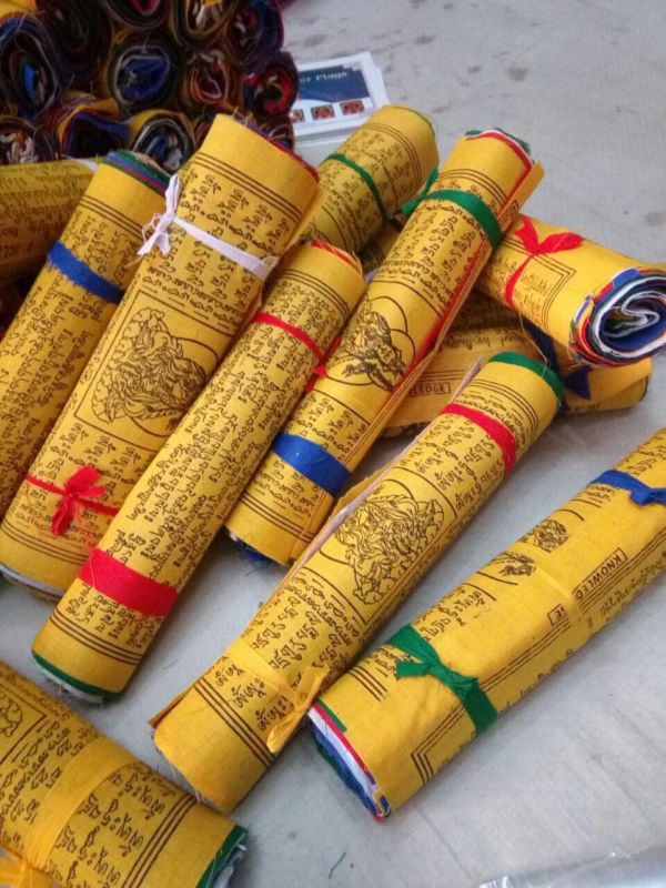 Tibetan Buddhist Pure Cotton Prayer Flag / 25 Leaves Large Size Flags