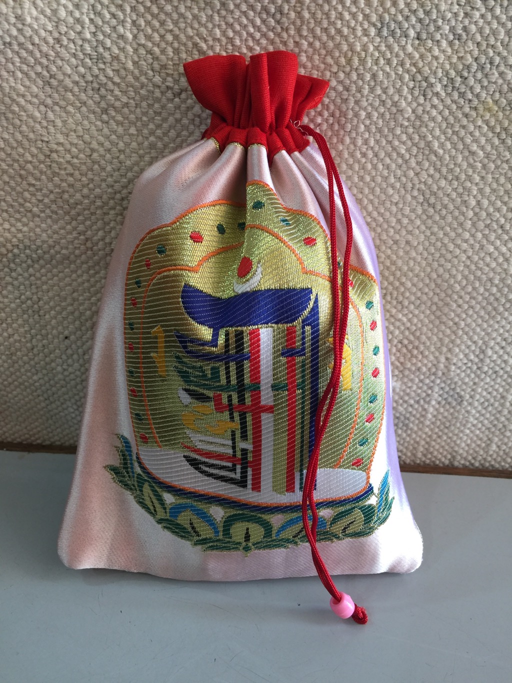 Tibetan Kalachakra Silk Brocade Mala Bag /Pouch