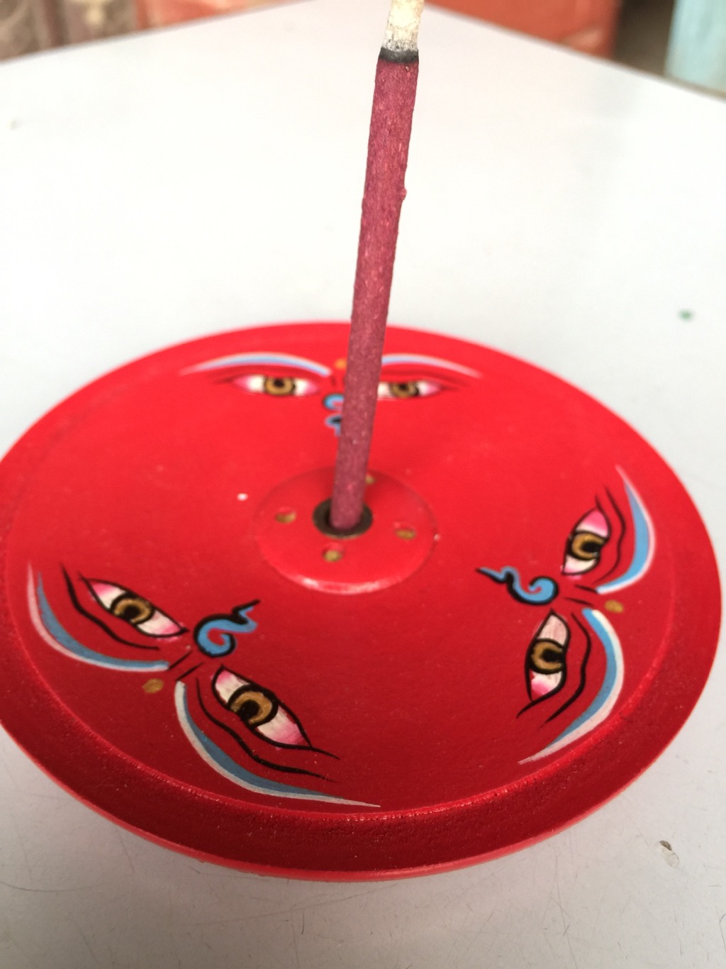 Tibetan Buddha Eyes Incense Burner/holder